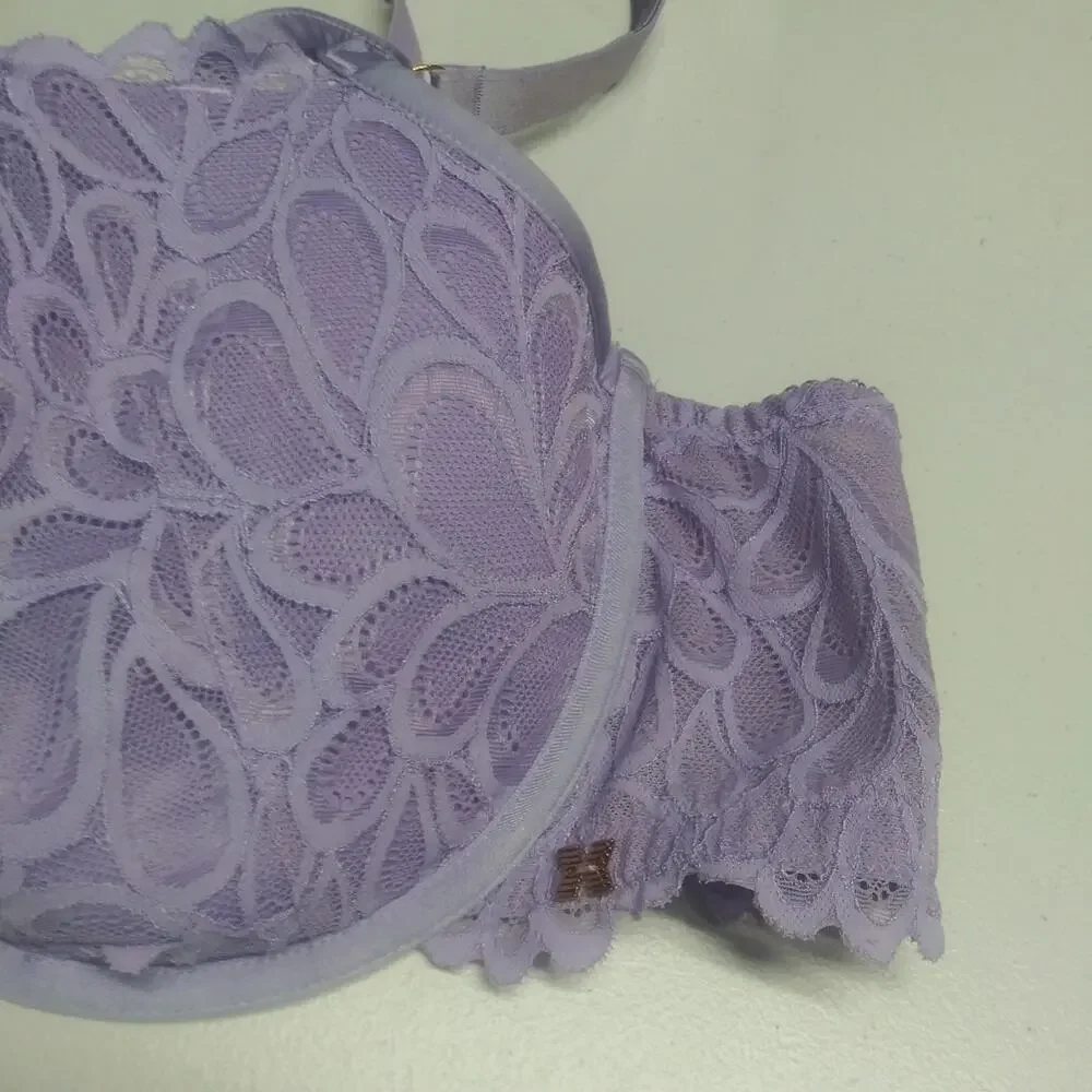 Savage X Fenty Savage Not Sorry Lightly Lined Lace Balconette Bra Size 44DD